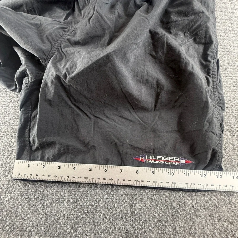 Tommy Hilfiger Sailing Gear Vintage Black Blue Swim Trunks Shorts Mens Medium